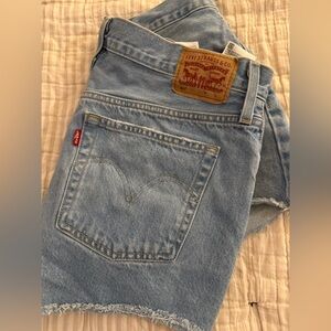 Levi's 501 Light Blue Denim Shorts